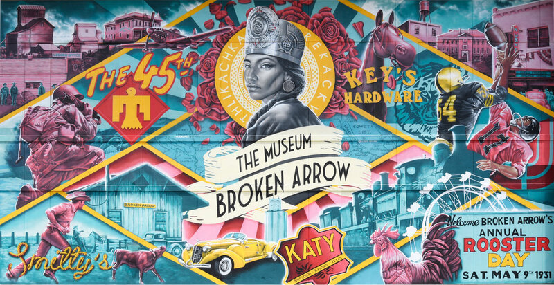 Mural in the Rose District, Broken Arrow