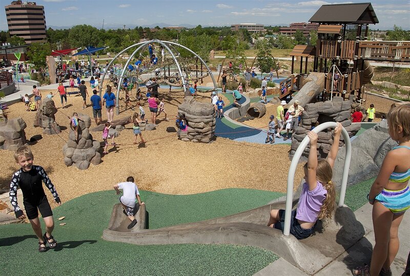 A neighborhood park in the Tulsa metro on a quiet afternoon